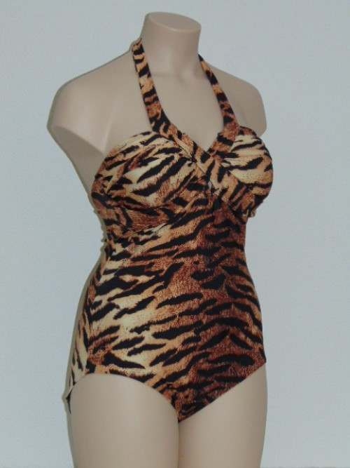 Missya Viola bruin/print badpak