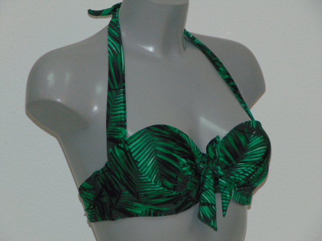 Missya Rose groen/print voorgevormde bikinitop