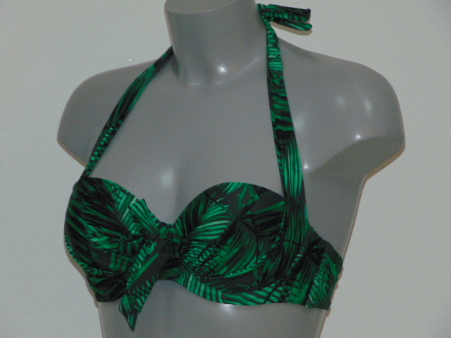 Missya Rose groen/print voorgevormde bikinitop
