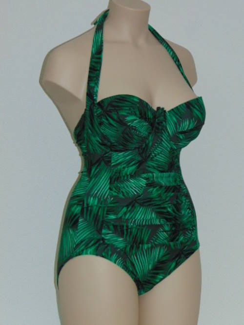 Missya Tulip groen/print badpak