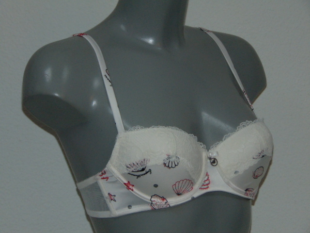 Armani Dames Avorio Stampato ivoor/print voorgevormde bh