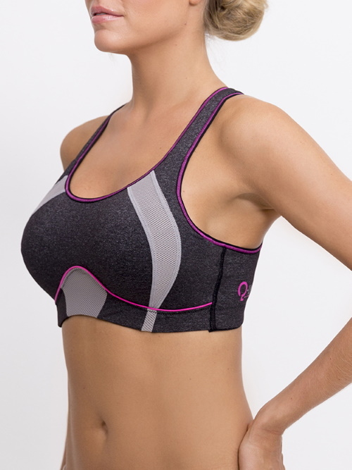 Q-Linn Barcelona grijs sport bh
