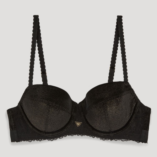 Armani Dames Velvet zwart/goud voorgevormde bh