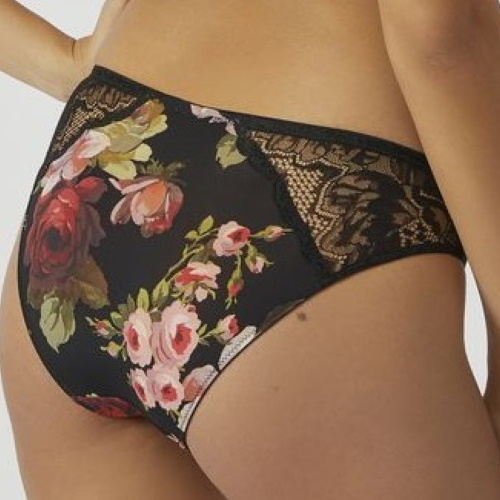 Armani Dames  floreale zwart/print slip