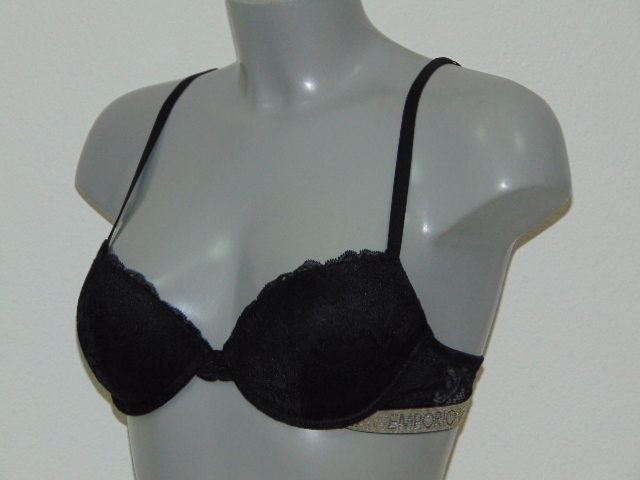 Armani Dames Pizzo d'Oro zwart/goud push up bh