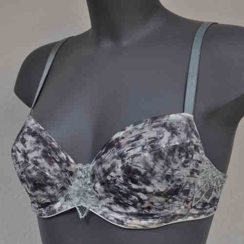 Eva Urban Cool groen/print niet voorgevormde bh