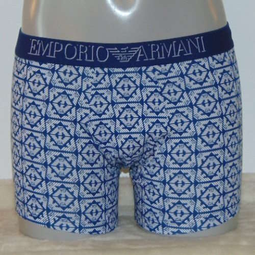 Armani Heren Logo blauw/wit boxershort