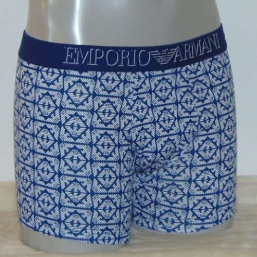 Armani Heren Logo blauw/wit boxershort