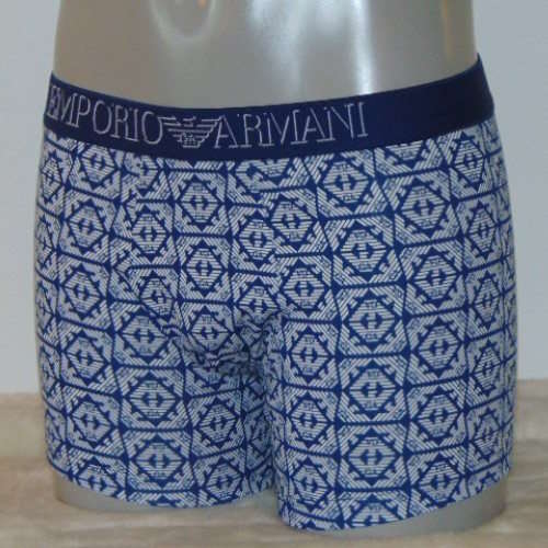 Armani Heren Logo blauw/wit boxershort