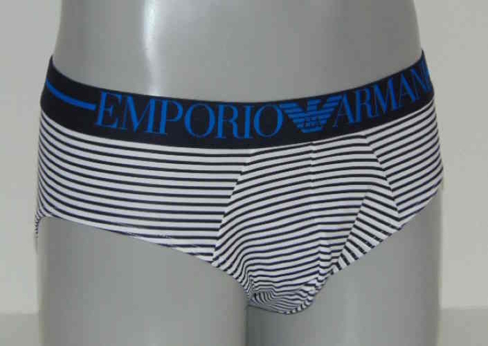 Armani Heren Eagle marine blauw/wit heren slip