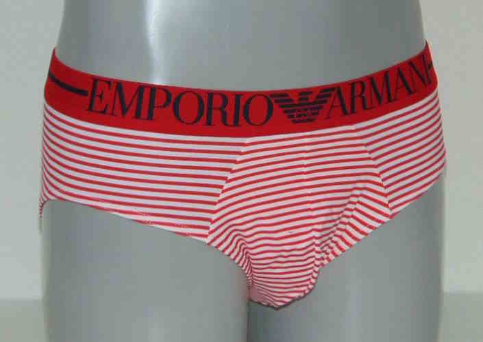 Armani Heren Eagle wit/rood heren slip