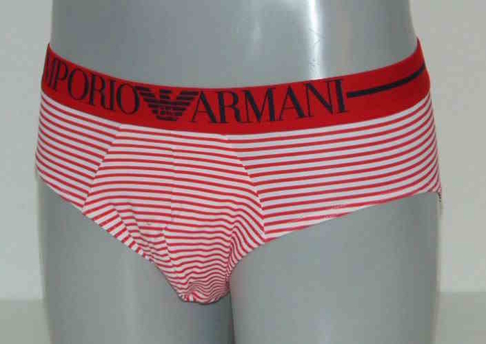 Armani Heren Eagle wit/rood heren slip