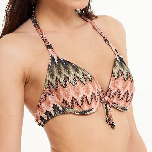 LingaDore Beach Neva roze/groen voorgevormde bikinitop