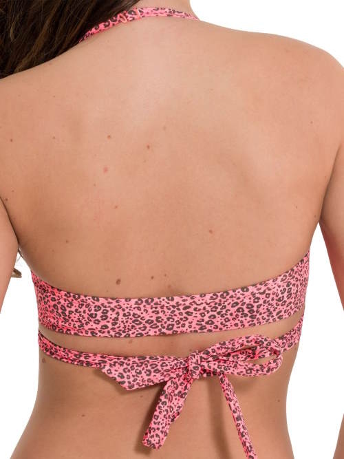 LingaDore Beach Festival roze/print voorgevormde bikinitop
