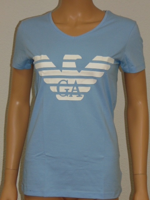 Armani Dames Logo baby blauw shirt