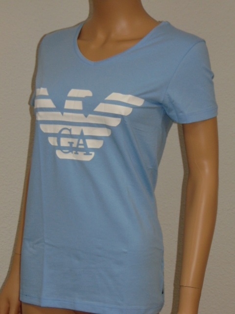 Armani Dames Logo baby blauw shirt