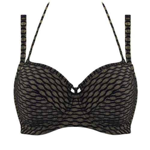 Marlies Dekkers Badmode Holi Vintage zwart/goud voorgevormde bikinitop