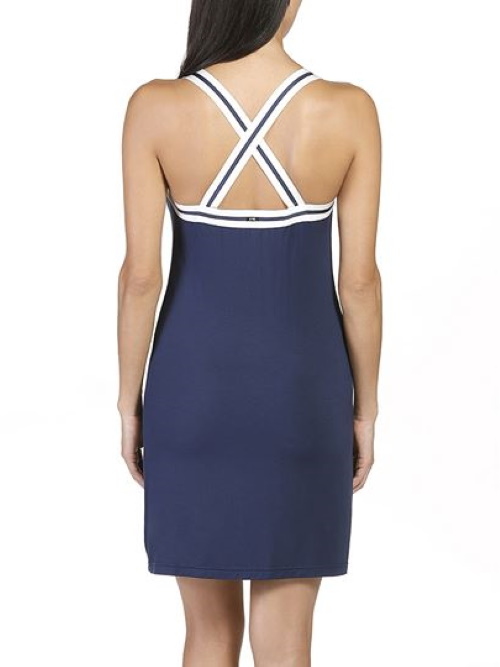 Eva Border marine blauw jurk