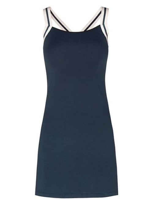 Eva Border marine blauw jurk