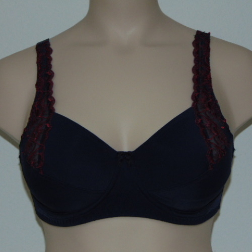 Elbrina Helen marine blauw/rood niet voorgevormde bh