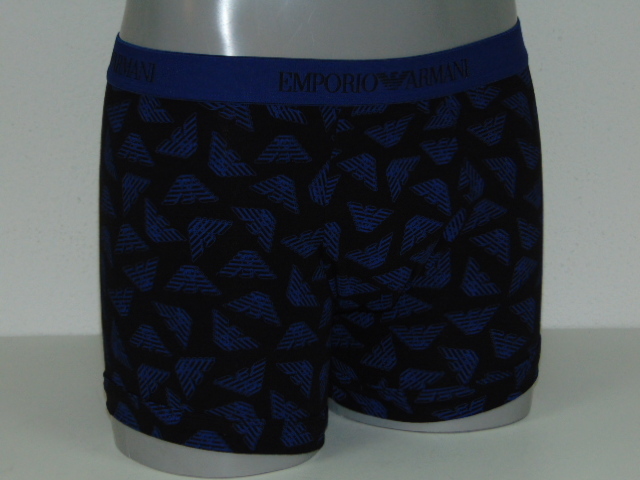 Armani Heren Logo zwart/blauw boxershort