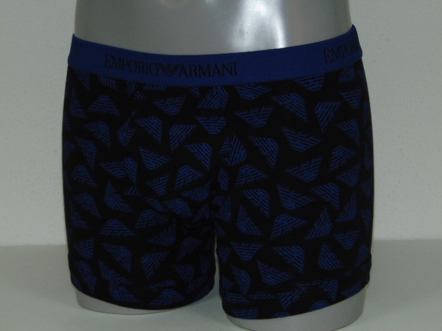 Armani Heren Logo zwart/blauw boxershort
