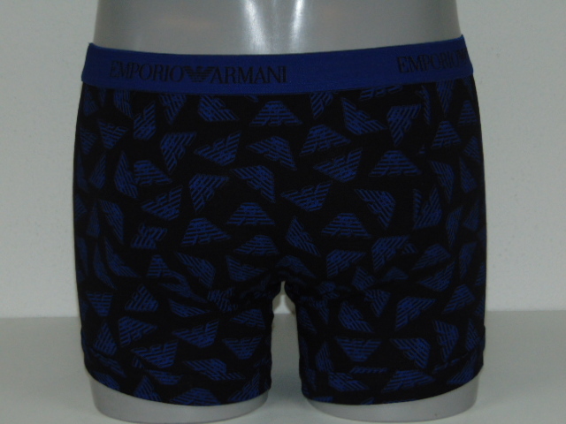 Armani Heren Logo zwart/blauw boxershort