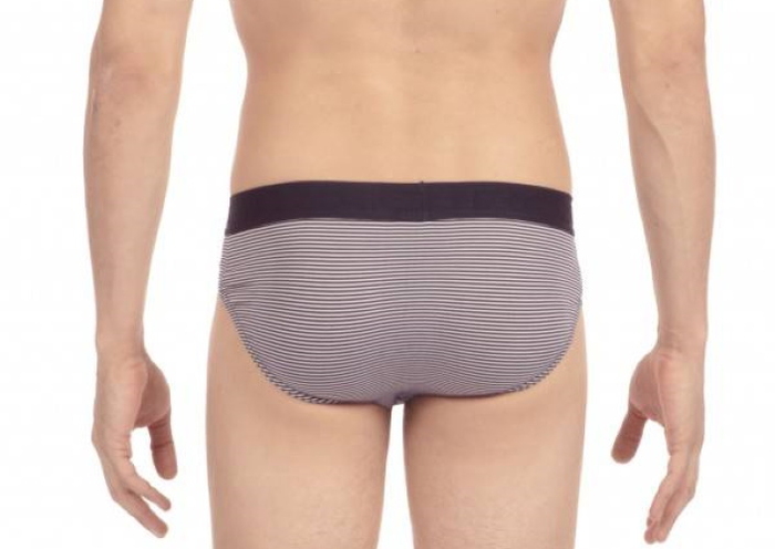 HOM Simon marine blauw/wit heren slip