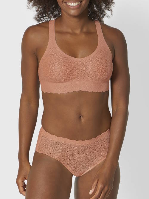 Sloggi Zero Feel zalm roze wireless bh