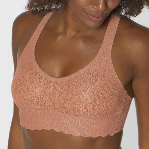 Sloggi Zero Feel zalm roze wireless bh