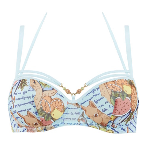 Marlies Dekkers No Te Olvido blauw/multicolor voorgevormde bh