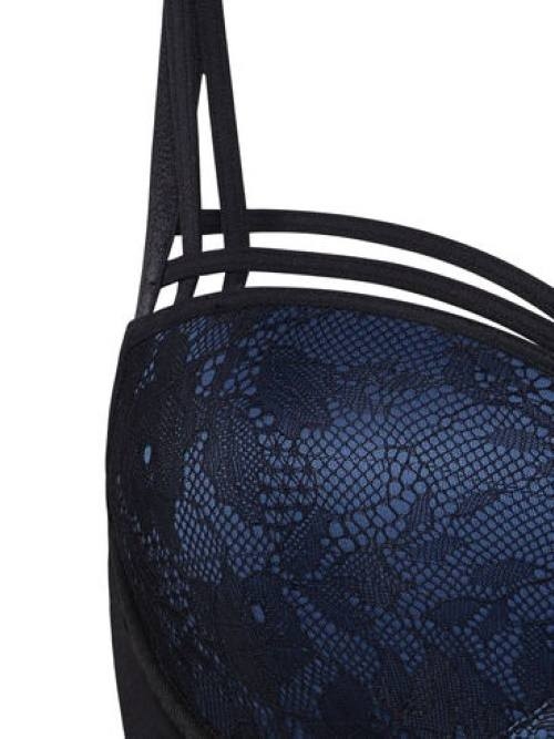 Marlies Dekkers Dame de Paris zwart/blauw voorgevormde bh