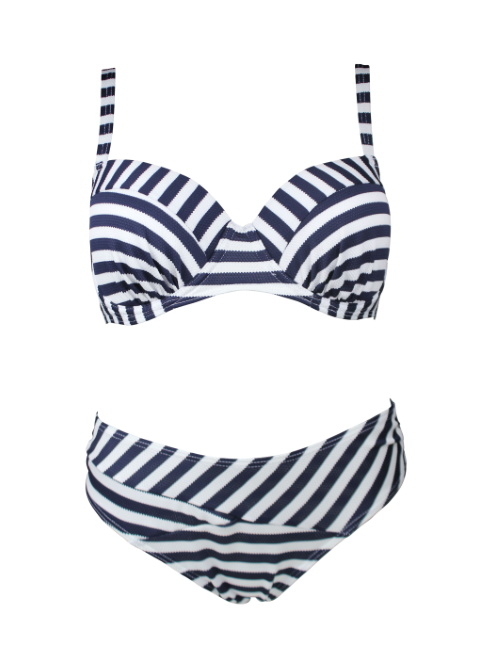 Lentiggini ALL OVER STRIPES zwart/wit bikini set