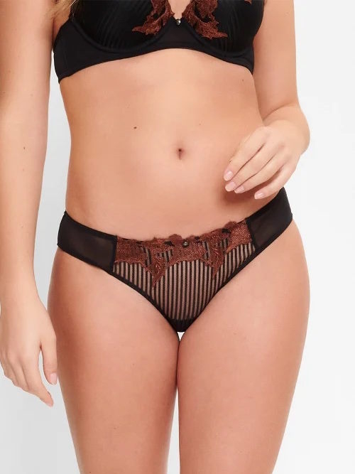 LingaDore Caviar Raisin zwart/bruin slip