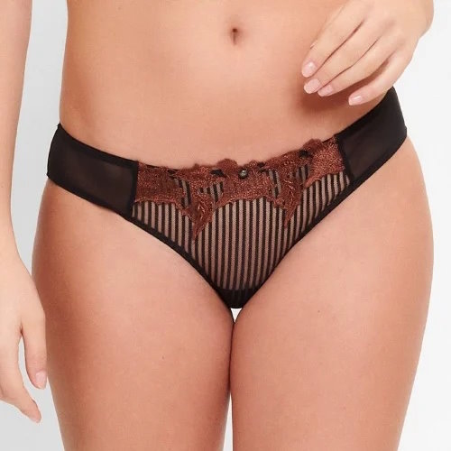 LingaDore Caviar Raisin zwart/bruin slip