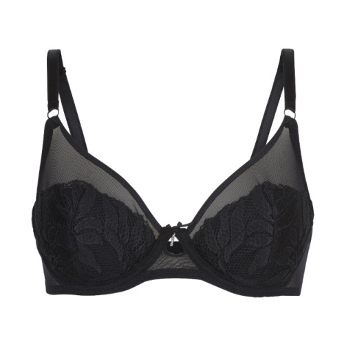 LingaDore Black Flower zwart voorgevormde bh