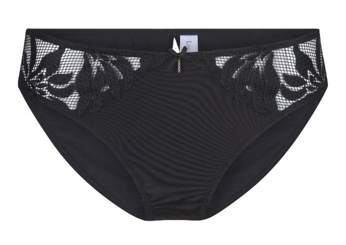 LingaDore Black Flower zwart slip