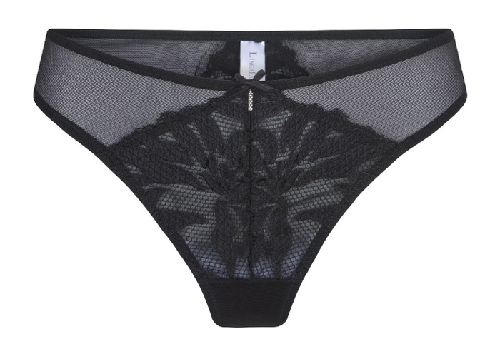 LingaDore Black Flower zwart string