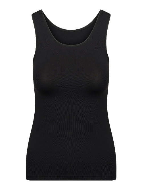 RJ Bodywear Pure Color zwart dames hemd