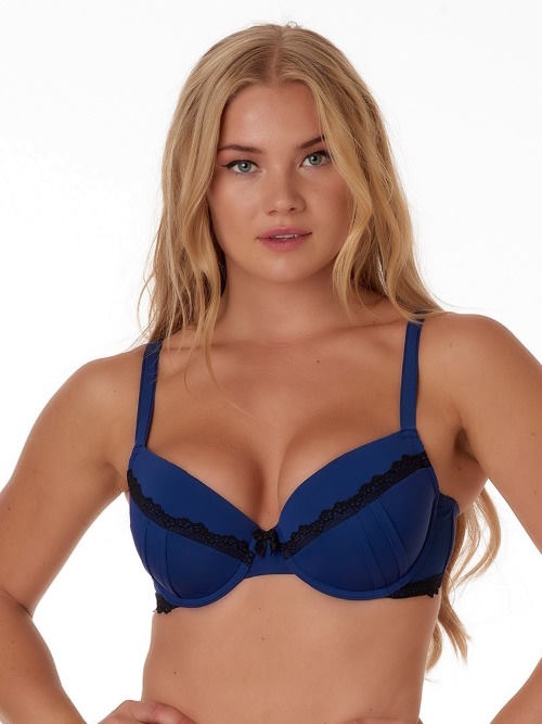 After Eden D-Cup & Up Marinte blauw/zwart voorgevormde bh