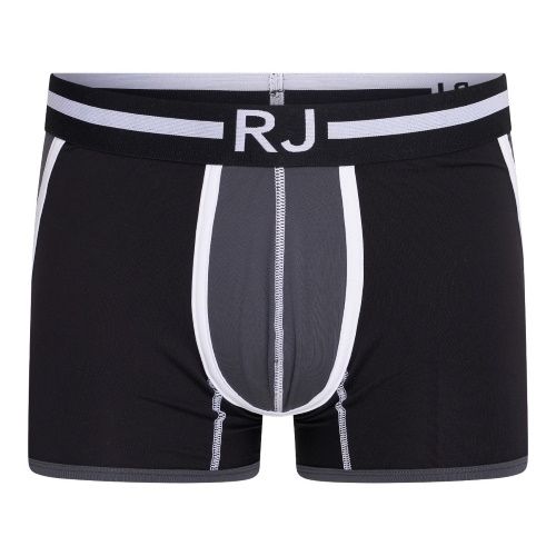RJ Bodywear Men Pure Color zwart/grijs sport boxer