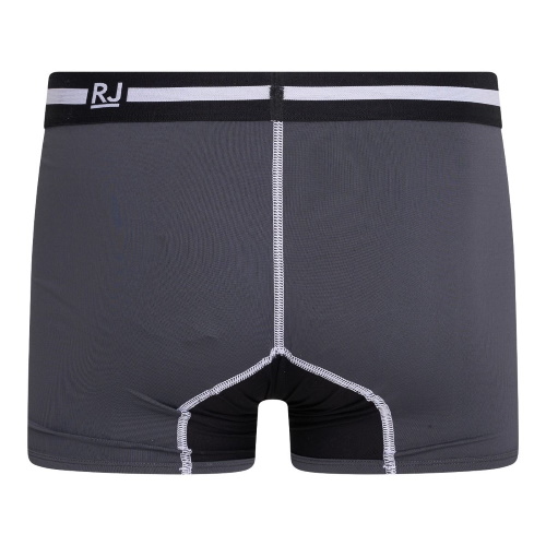 RJ Bodywear Men Pure Color zwart/grijs sport boxer