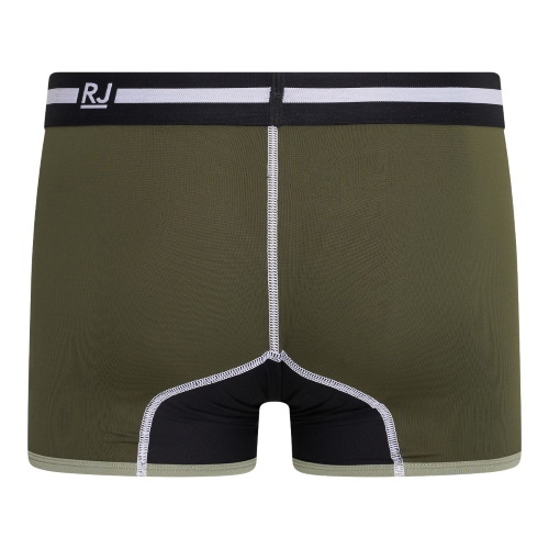 RJ Bodywear Men Pure Color zwart/groen sport boxer