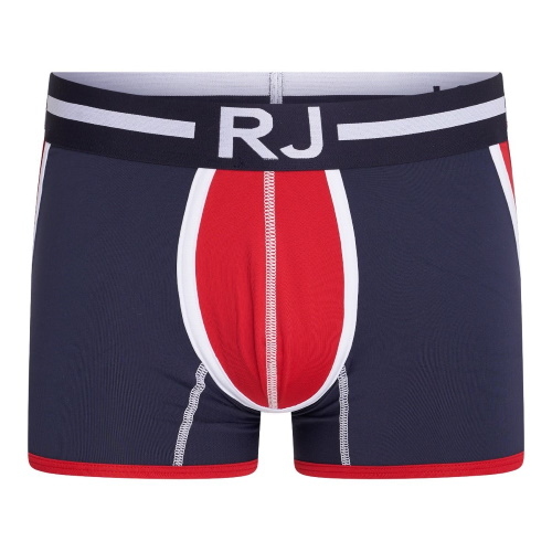 RJ Bodywear Men Pure Color marine blauw/rood sport boxer