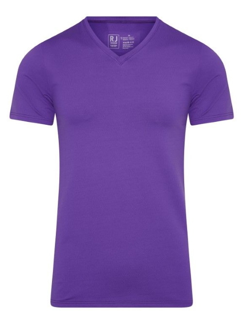 RJ Bodywear Men Pure Color paars shirt