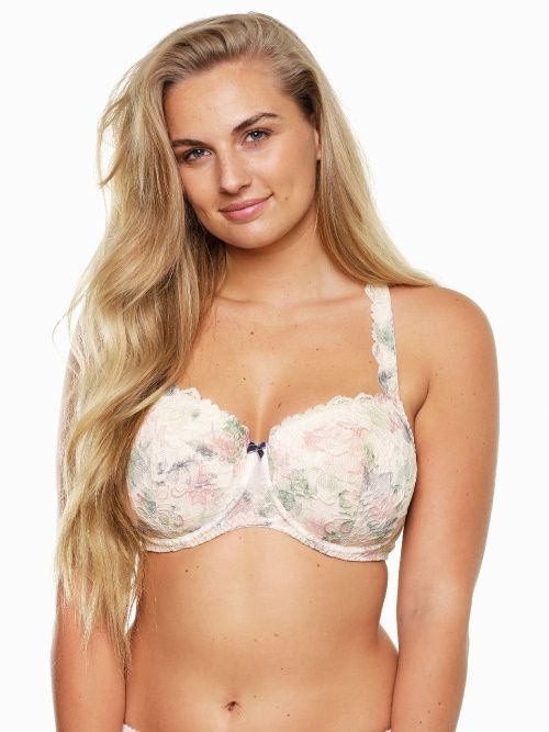 LingaDore Bluebay ivoor/print voorgevormde bh