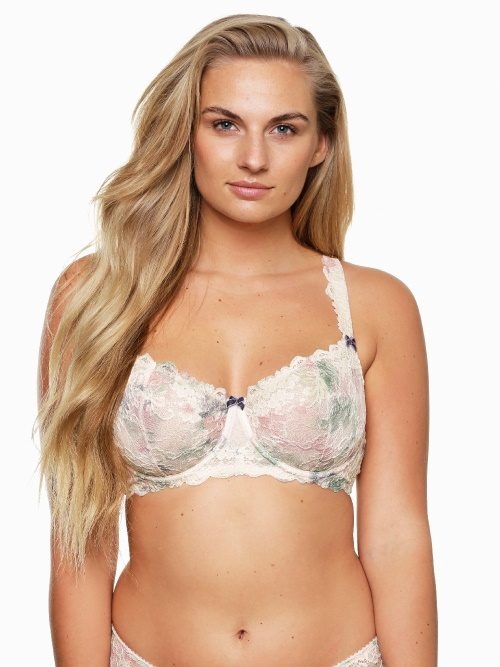 LingaDore Bluebay ivoor/print niet voorgevormde bh