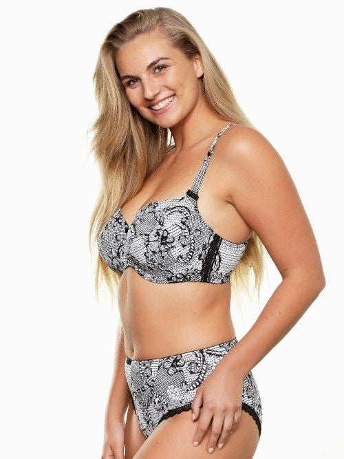 LingaDore Papagayo wit/zwart voorgevormde bh