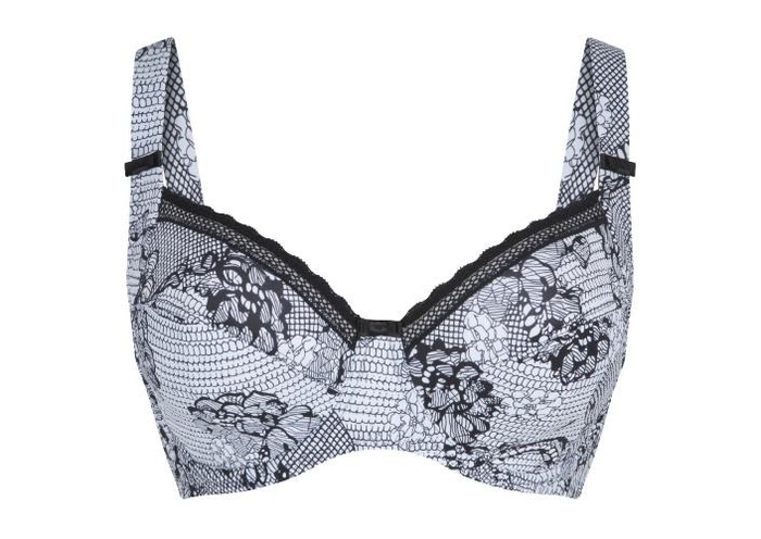 LingaDore Papagayo wit/zwart niet voorgevormde bh
