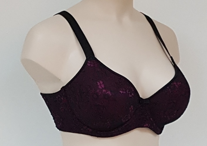 Elbrina Valerie Glamour zwart/roze voorgevormde bh